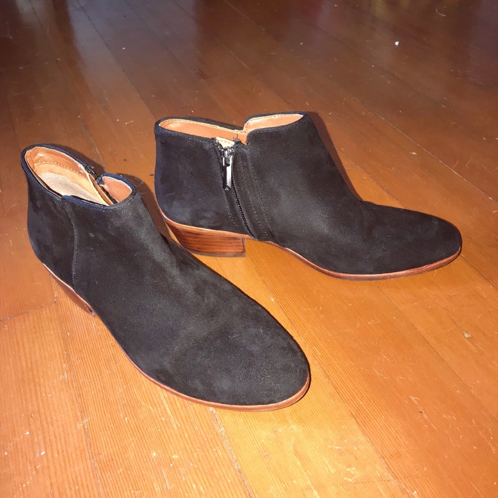 Black Suede Ankle Booties